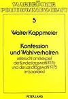 Konfession Und Wahlverhalten cover