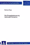 Die Ertragsbesteuerung Nationaler Konzerne cover