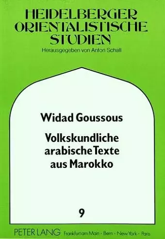 Volkskundliche Arabische Texte Aus Marokko cover