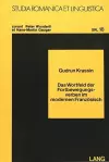 Das Wortfeld Der Fortbewegungsverben Im Modernen Franzoesisch cover