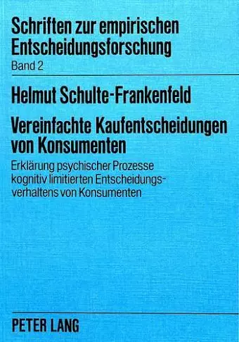 Vereinfachte Kaufentscheidungen Von Konsumenten cover