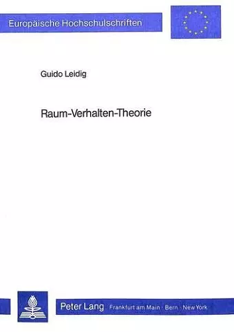 Raum-Verhalten-Theorie cover