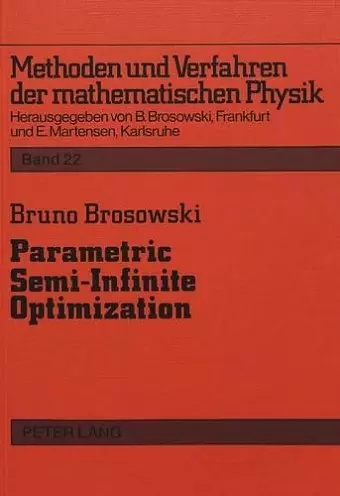 Parametric Semi-Infinite Optimization cover