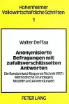 Anonymisierte Befragungen Mit Zufallsverschluesselten Antworten cover