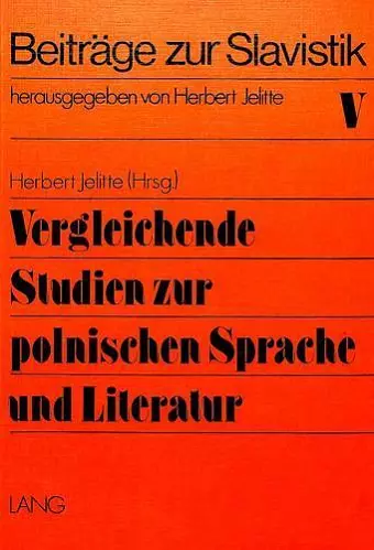 Vergleichende Studien Zur Polnischen Sprache Und Literatur cover