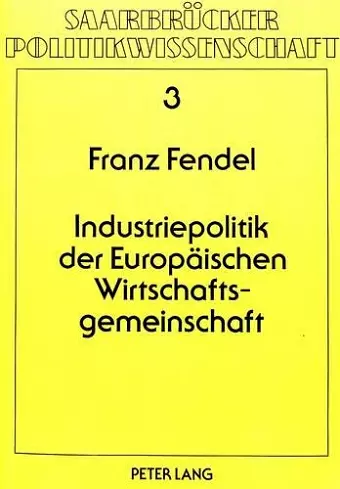 Industriepolitik Der Europaeischen Wirtschaftsgemeinschaft cover