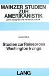 Studien Zur Reiseprosa Washington Irvings cover