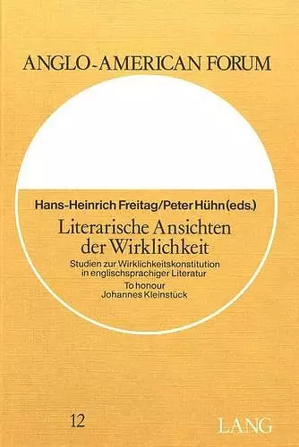 Literarische Ansichten Der Wirklichkeit cover