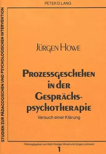 Prozessgeschehen in Der Gespraechspsychotherapie cover