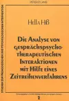 Die Analyse Von Gespraechspsychotherapeutischen Interaktionen Mit Hilfe Eines Zeitreihenverfahrens cover