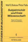 Subjektivitaet Und Freie Wissenschaft cover