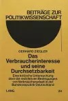 Das Verbraucherinteresse Und Seine Durchsetzbarkeit cover