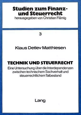 Technik Und Steuerrecht cover