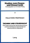 Technik Und Steuerrecht cover