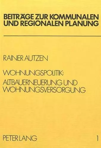 Wohnungspolitik cover