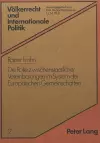 Die Rolle Zwischenstaatlicher Vereinbarungen Im System Der Europaeischen Gemeinschaften cover