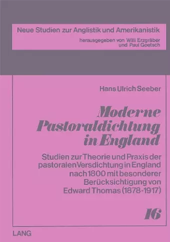 Moderne Pastoraldichtung in England cover