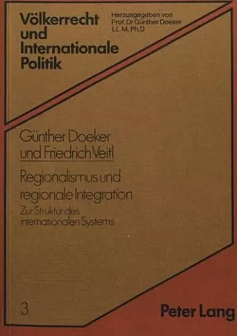 Regionalismus Und Regionale Integration cover