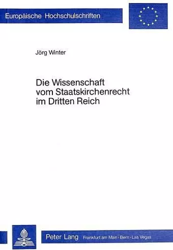 Die Wissenschaft Vom Staatskirchenrecht Im Dritten Reich cover