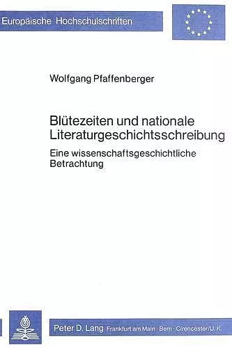 Bluetezeiten Und Nationale Literaturgeschichtsschreibung cover