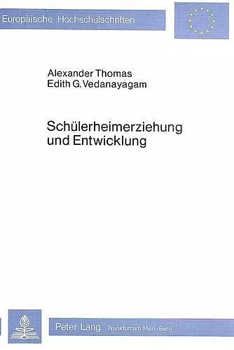 Schuelerheimerziehung Und Entwicklung cover