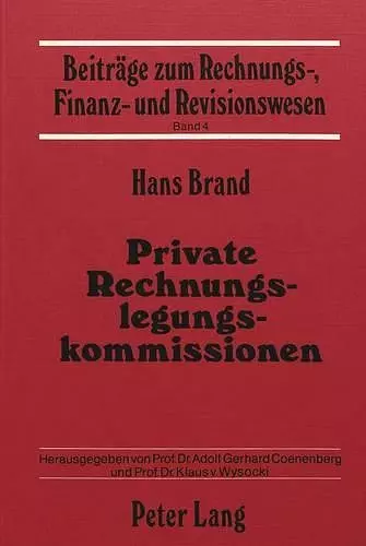 Private Rechnungslegungskommissionen cover