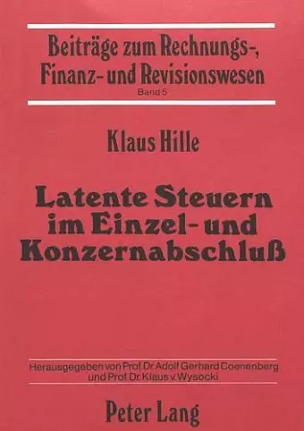 Latente Steuern Im Einzel- Und Konzernabschluss cover