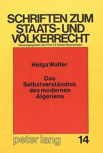 Das Selbstverstaendnis Des Modernen Algeriens cover