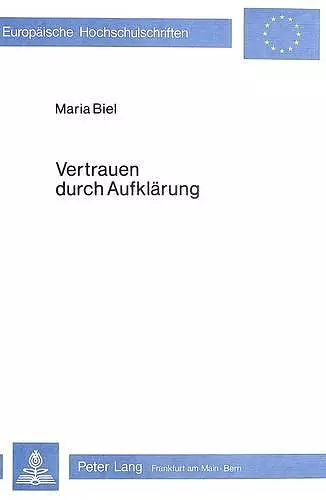 Vertrauen Durch Aufklaerung cover