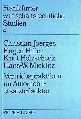 Vertriebspraktiken Im Automobilersatzsektor cover