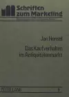 Das Kaufverhalten Im Antiquitaetenmarkt cover