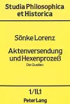 Aktenversendung Und Hexenprozess cover