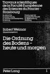 Die Ordnung Des Bodens - Heute Und Morgen cover