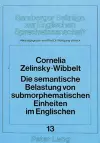 Die Semantische Belastung Von Submorphematischen Einheiten Im Englischen cover