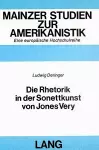 Die Rhetorik in Der Sonettkunst Von Jones Very cover