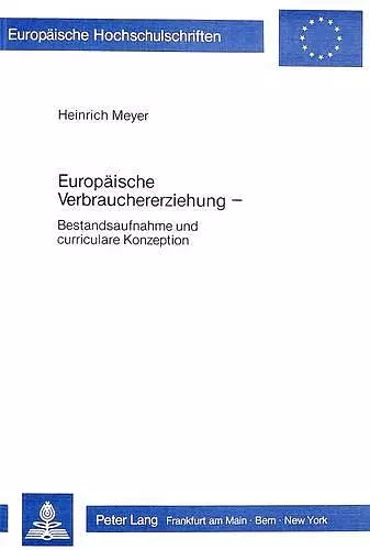 Europaeische Verbrauchererziehung cover