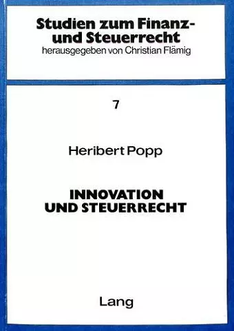 Innovation Und Steuerrecht cover