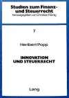 Innovation Und Steuerrecht cover