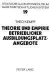 Theorie Und Empirie Betrieblicher Ausbildungsplatzangebote cover