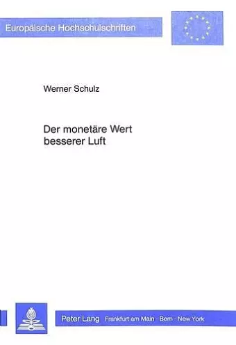 Der Monetaere Wert Besserer Luft cover