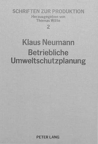 Betriebliche Umweltschutzplanung Mit Hilfe Der Simulation cover