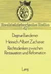 Heinrich Albert Zachariae- Rechtsdenken Zwischen Restauration Und Reformation cover