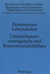 Unternehmensvertragsrecht Und Konzernhandelsbilanz cover