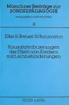 Kausalattribuierungen Der Eltern Von Kindern Mit Lernbehinderung cover