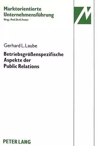 Betriebsgroessenspezifische Aspekte Der Public Relations cover