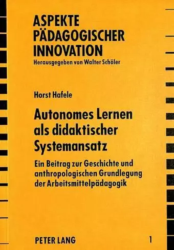 Autonomes Lernen ALS Didaktischer Systemansatz cover