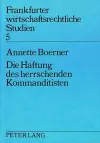 Die Haftung Des Herrschenden Kommanditisten cover