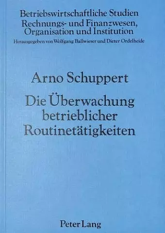 Die Ueberwachung Betrieblicher Routinetaetigkeiten cover