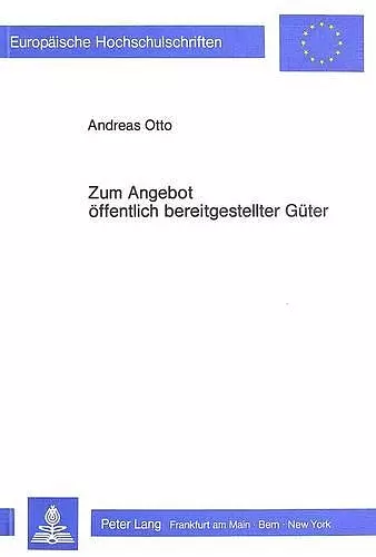 Zum Angebot Oeffentlich Bereitgestellter Gueter cover