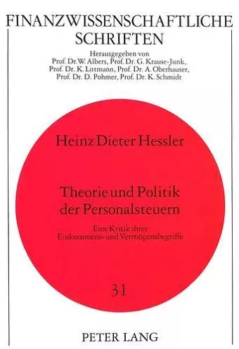 Theorie Und Politik Der Personalsteuern cover